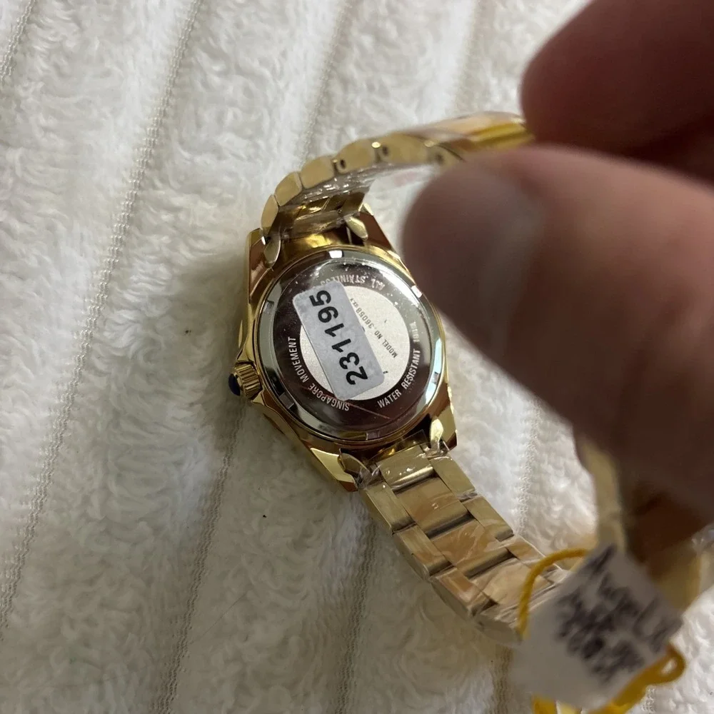 Invicta Angel Women's Quartz Watch Ladies 38mm Gold 36058 NWT HTF